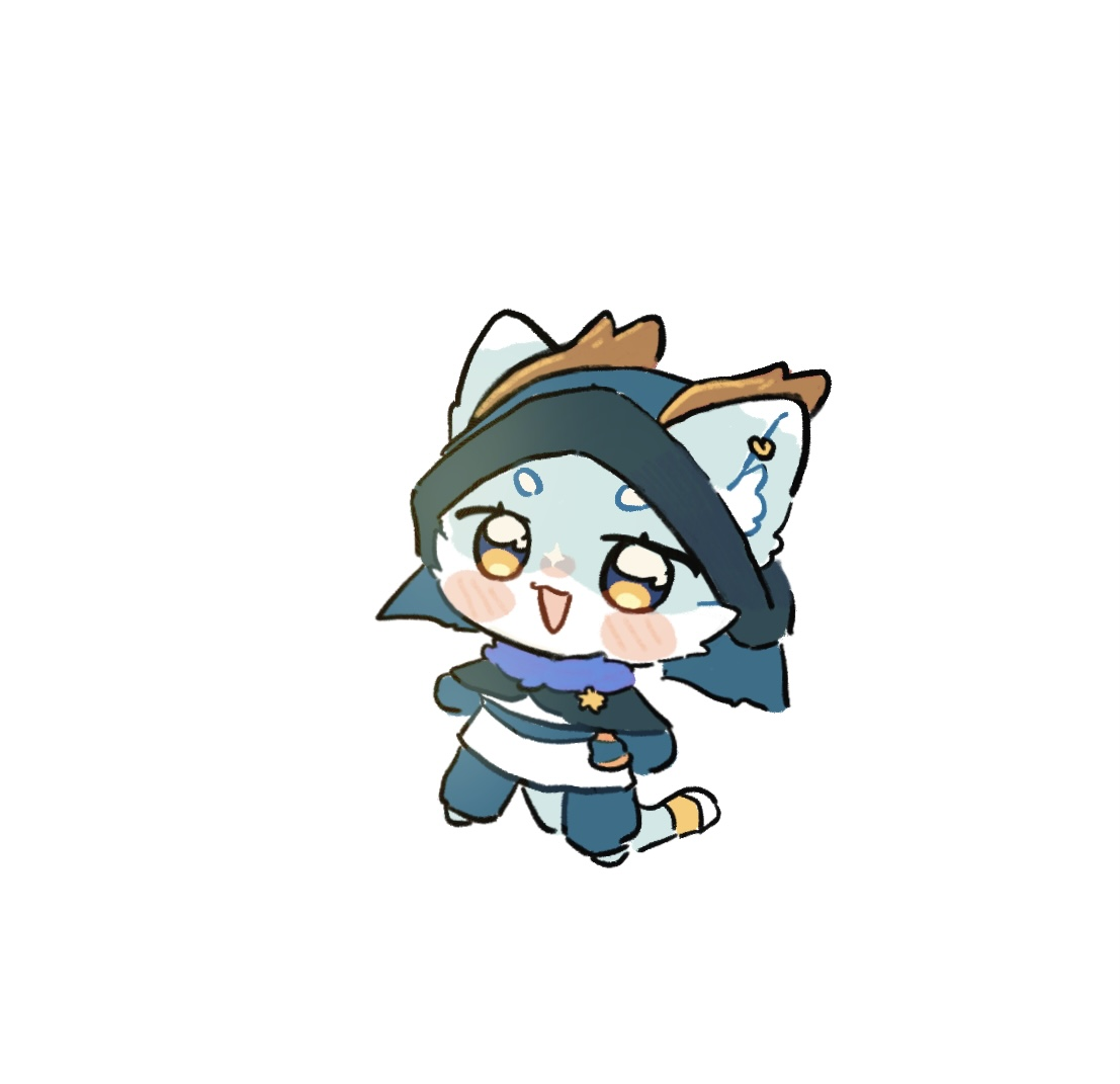 Nyabi — cheerful chibi in a mage hood
