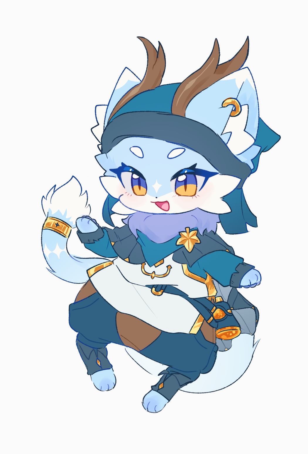 Nyabi — full body dynamic pose with antlers
